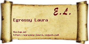 Egressy Laura névjegykártya